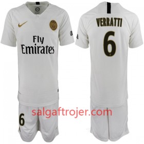 Paris Saint-Germain Fodboldtrøjer Verratti 6 Børn Udebanesæt 2018/19 Kort ærmer